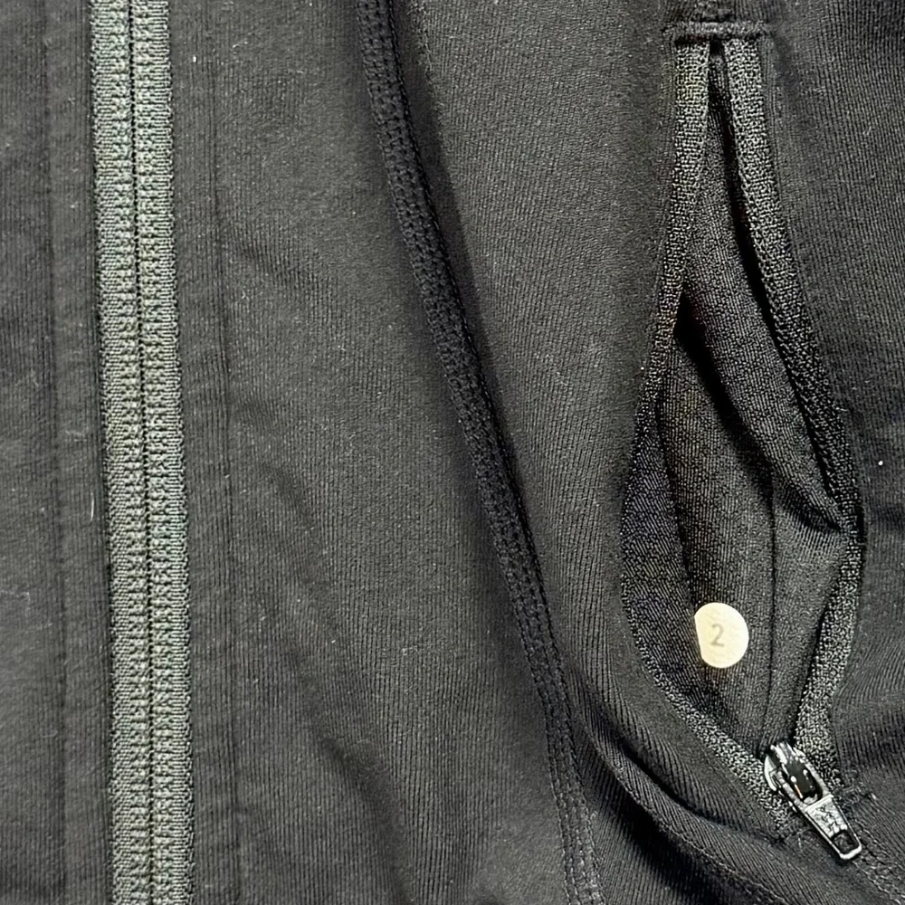 Lululemon In Stride Jacket Black Women's Size 2 Full zip High Neck Long Length - Picture 5 of 12